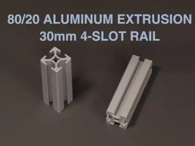 8020 30mm  4-slot extrusion 3D model