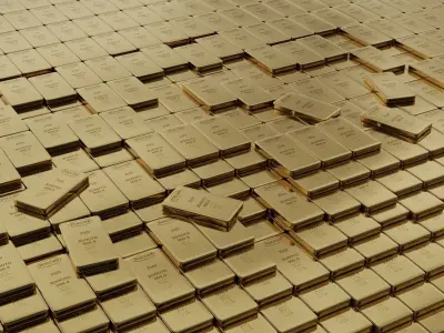 Gold bars 250gr 3D model