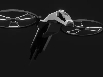 High-Performance Drone Model - Perfect for Aerial Enthusiasts Low-poly 3D model