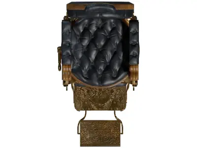 Barber Chair Low-poly 3D model