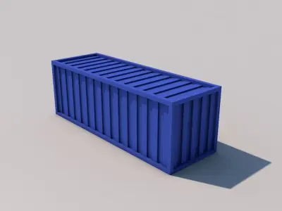 Container shipping Low-poly 3D model get