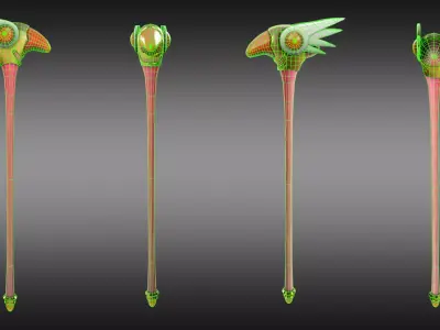 Cardcaptor Sakura Sealing Wand  Low-poly 3D model