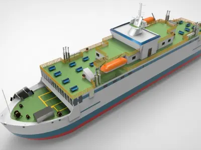 Ferry RoRo 3D model