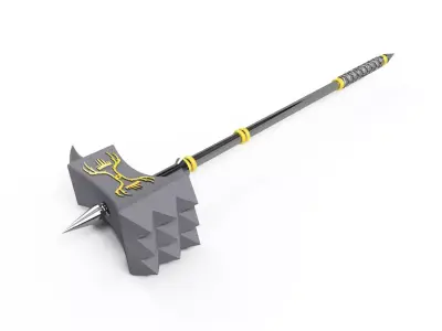 Ancient battle hammer 3D model
