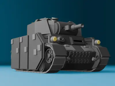 Mini Panzer III 3D model Low-poly 3D model