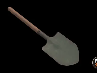 Shovel Version 1 Low-poly 3D model