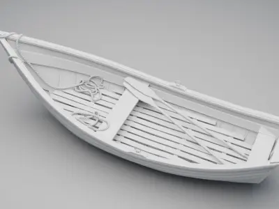 Wooden Boat 3D model