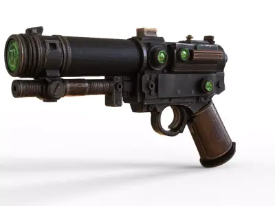 Steampunk Energy Pistol 3D model