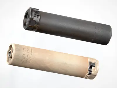 Surefire SOCOM762-MINI2 Suppressor Low-poly 3D model