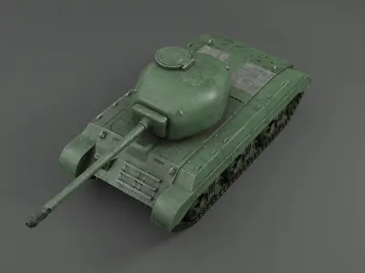 Medium Tank T23 Panzer T23 Mid Poly Low-poly 3D model