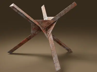 Czech hedgehog diorama at 1-35 and 1-1 scales Low-poly 3D model