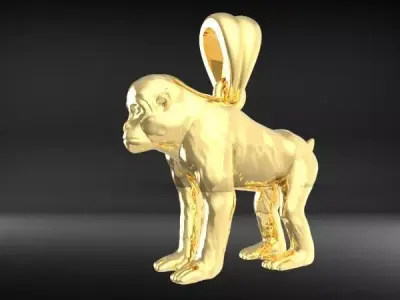 Monkey Pendant  3D print model
