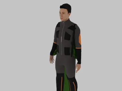 Parachute Jumper Low-poly 3D model purchase
