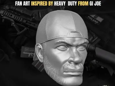 Hard Duty head for Action Figures 3D print model