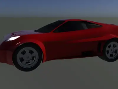 red sports car Free 3D model