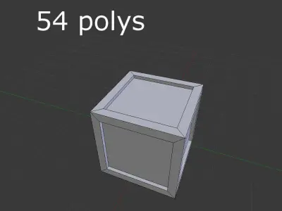 low poly wooden box Low-poly 3D model 2
