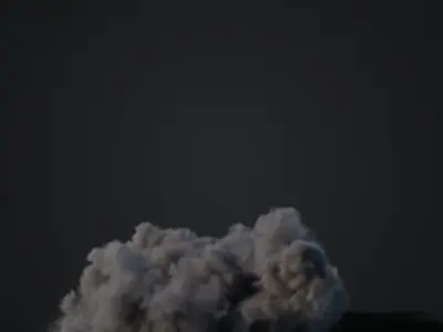 Animated Smoke Plume 9 Free 3D model