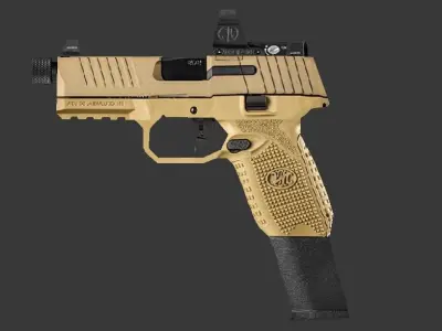 Low Poly FN 509 Midsize Tactical Pistol Low-poly 3D model