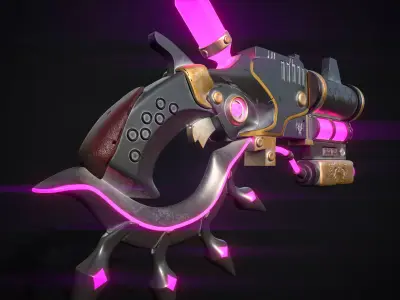 Futuristic Energy Weapon PBR 3D Game Asset 3D model