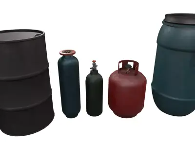 Industrial Props Pack 1 - Game props Low-poly 3D model