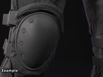 Knee Pad and Elbow Pad - PBR  Low-poly 3D model