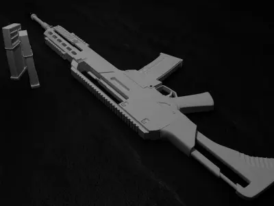 G-36 Assault Rifle Low-poly 3D model