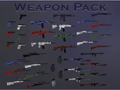 Free Weapon Pack Free 3D model