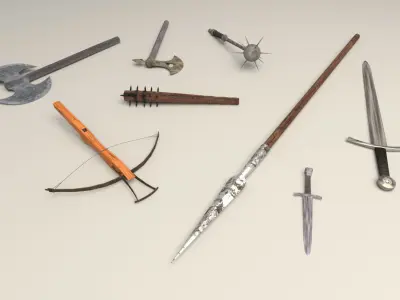 historic weapon collection  3D model