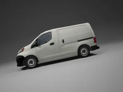 Nissan NV200 Japanese design low polygonal van  Low-poly 3D model
