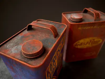 Kerosene and gasoline Low-poly 3D model