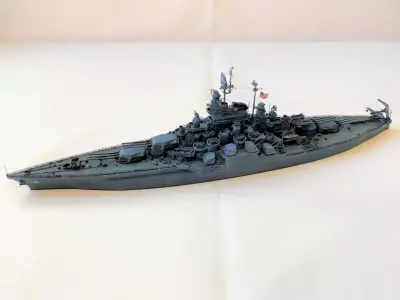 USS California US Navy Battleship  3D print model