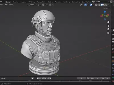 Chinese Special Operations Forces Chess Piece 3D print model