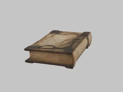 Old Antique Book The Codex Low-poly 3D model