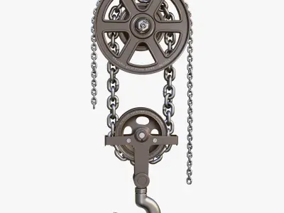 Chain Hoist with Hook M1 3D model