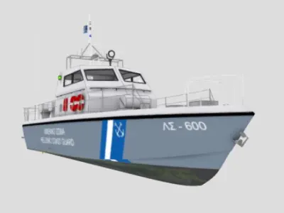 Hellenic Coast Guard - Boat 3D model