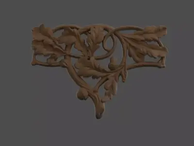 furniture ornate bracket 3D print model