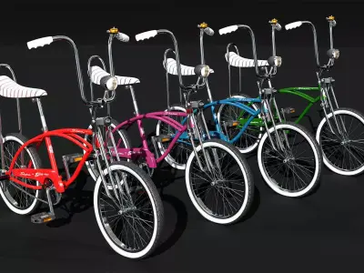 Retro Bicycle 3D Model Inspired by the Classic Schwinn Sting-Ray 3D model