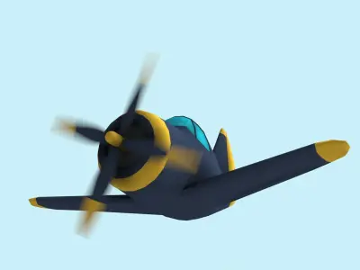 LOW POLY PLANE Free low-poly 3D model