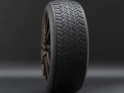 Generic car wheel N2 3D model
