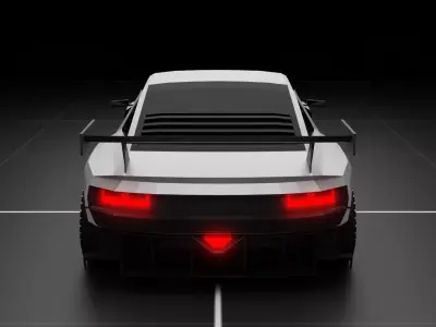 Hyundai N Vision 74 Concept Low-poly 3D model