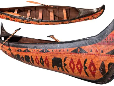 Canoe 3D model shop