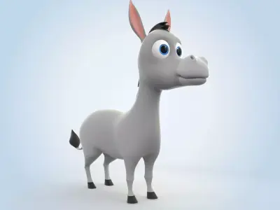 Donkey cartoon 3D model purchase