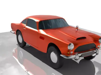 Car Classic Racing 007 Low-poly 3D model