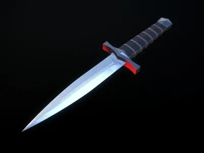Dagger knife Low-poly 3D model purchase