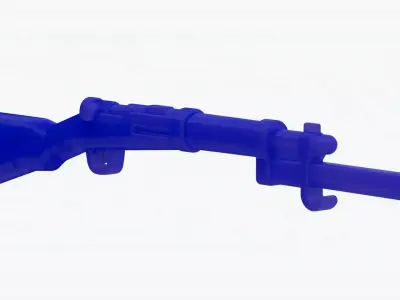Lego detailed rifle toy gun Low-poly 3D model