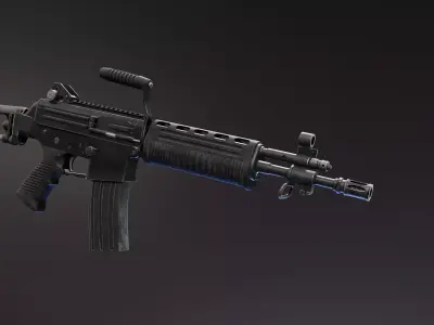 SR88 Rifle Low-poly 3D model