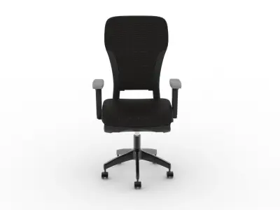 Black Color Headscale Official Chair 3D model