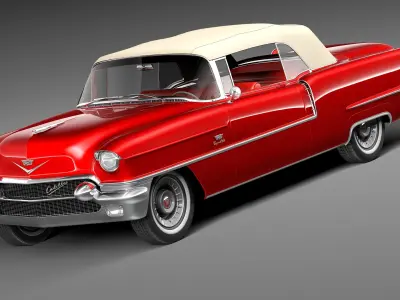 Cadillac 1956 series 62 convertible 3D model