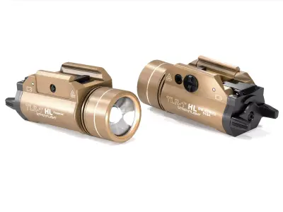 TLR-1 HL StreamLight Tactical Weapon Light FDE Low-poly 3D model