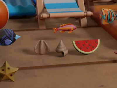 BeachSet 3D model